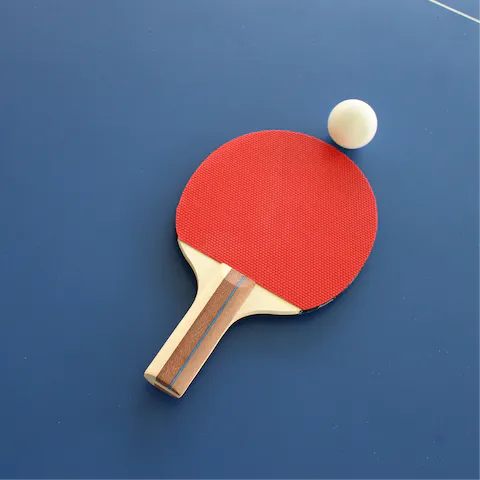 Blow off some steam with a friendly game of table tennis 