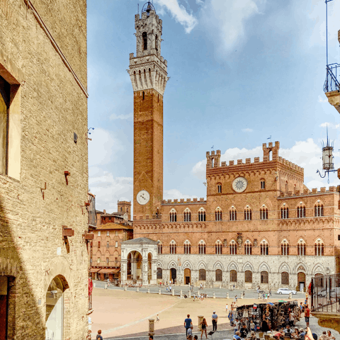 Take a day trip to Siena and visit the Piazza del Campo