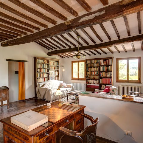 Catch up on work or relax with a book in the study