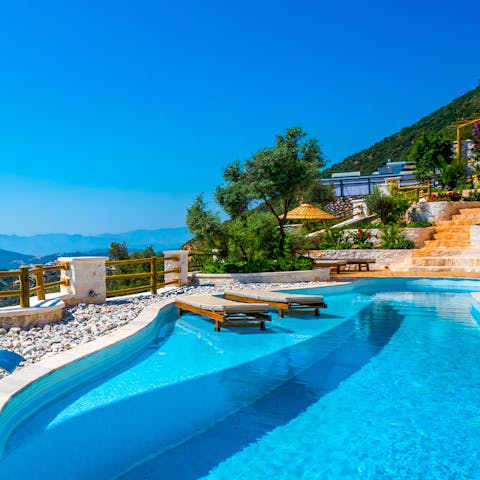 Cool off in the Turkish heat with a refreshing dip in the private pool