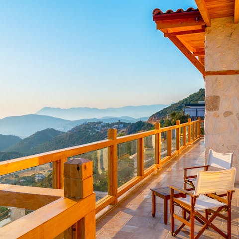 Sip your morning coffee and drink in the Mediterranean Sea views