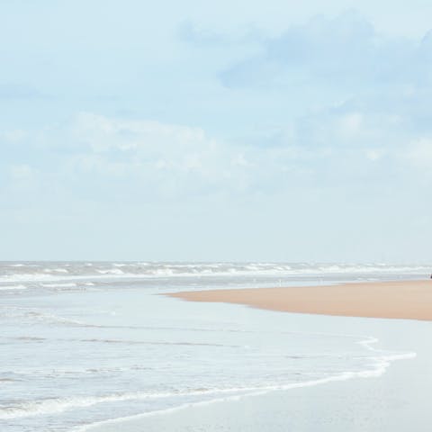 Drive thirteen minutes to Beach Noordwijk Aan Zee and stroll along the beach