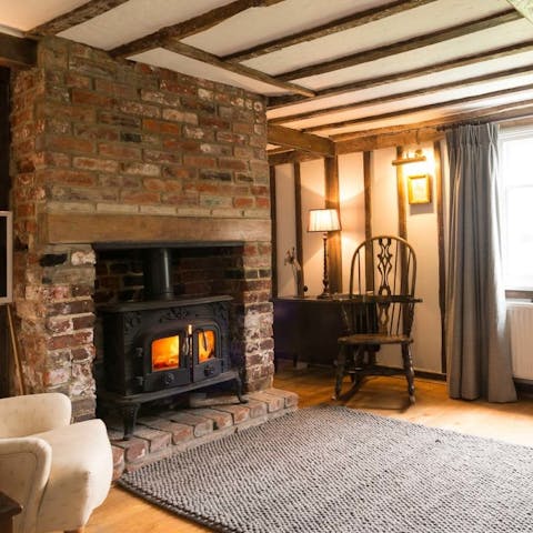 Cosy up by the fire after wintry walks along the coast