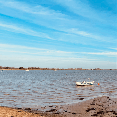 Board a historic Thames barge for a trip to Maldon, a couple of miles away