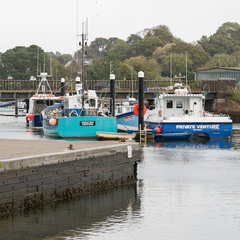 Wander along the marinas and ports that line Lymington River