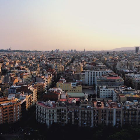 Stay in the heart of the bustling Eixample Esquerra district