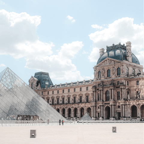 Visit the Louvre Museum, just a short stroll from your apartment
