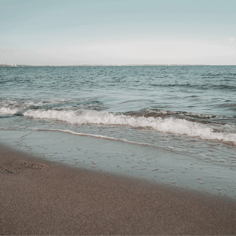 Walk four minutes to Skaleta Beach for a dip in the Aegean