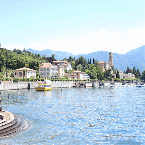 Take a boat trip out on Lake Como just three minutes away on foot – your host can help organise this