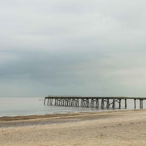 Step outside and embrace the fresh sea air from Lowestoft beach