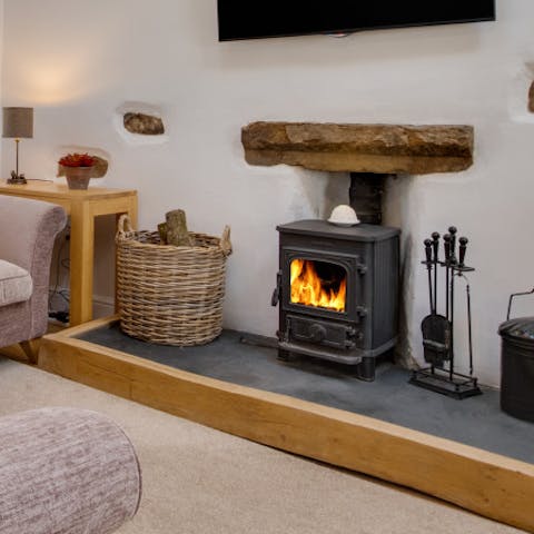 Light the log burner for cosy evenings at home