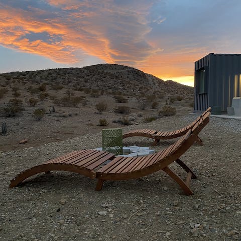 Admire the sunset from one of the many outdoor seating areas