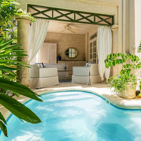 Cool off with a refreshing dip in your private plunge pool