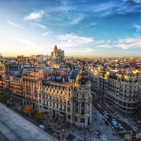 Explore Madrid and its historical sites, grand monuments, and top eateries
