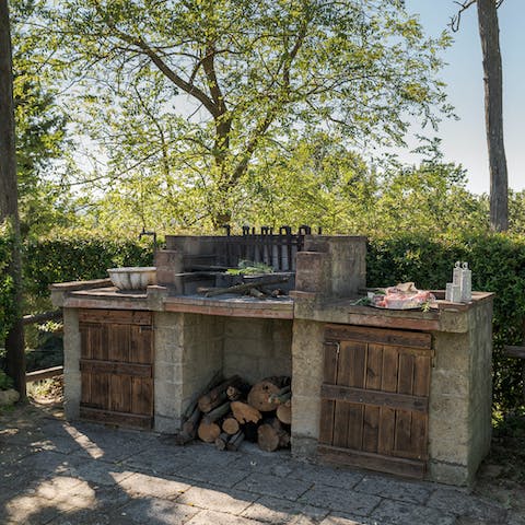 Cook up a feast in the outdoor kitchen