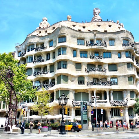 Walk five minutes to Passeig de Gracia where Gaudi's masterpieces meet luxury shops