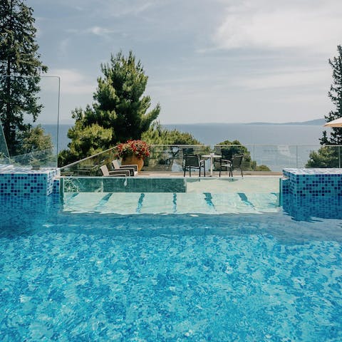 Take a dip in the private pool with breathtaking views
