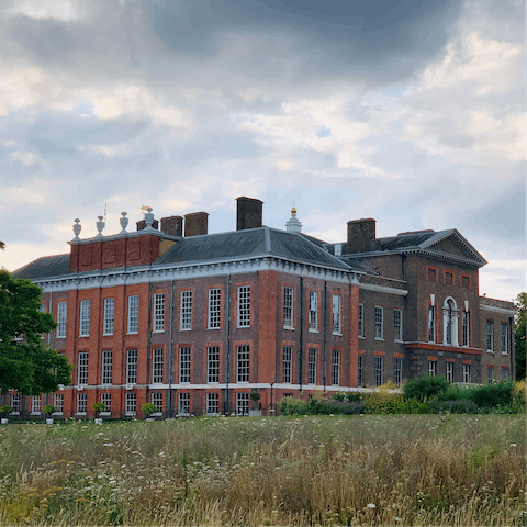 Visit the royal residences and beautiful gardens at Kensington Palace, seven minutes away on foot