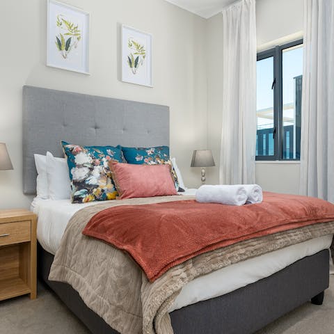 Flop into your big, comfy bed at the end of long days exploring Century City