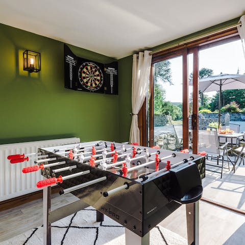 Keep the kids entertained in the games room