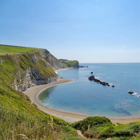 Head to the Jurassic Coast for a beach day, just a short drive away