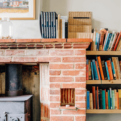 Pick a book and cosy up by the fire