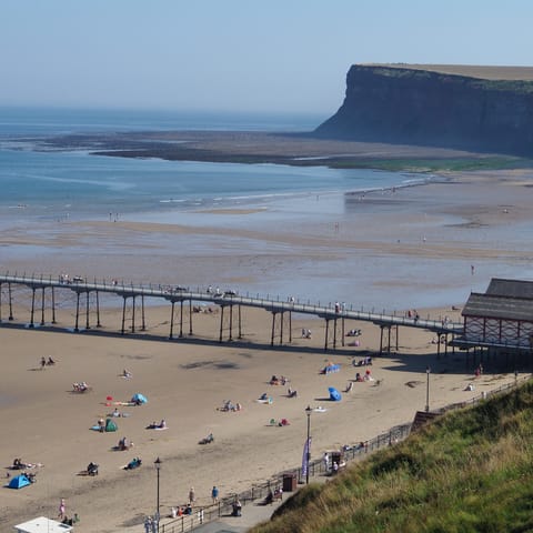 Pack a picnic and head down to Saltburn's massive beach in under five minutes