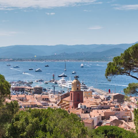 Visit the much-loved town of St Tropez – only a ten-minute drive away