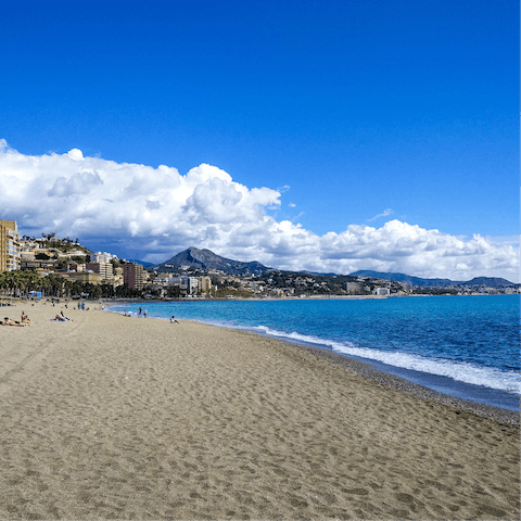 Drive to nearby Malaga and enjoy a day on the sandy beach