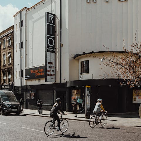 Explore Dalston's trendy vintage stores, hip cocktail bars, and basement clubs, or catch a movie at the Rio Cinema
