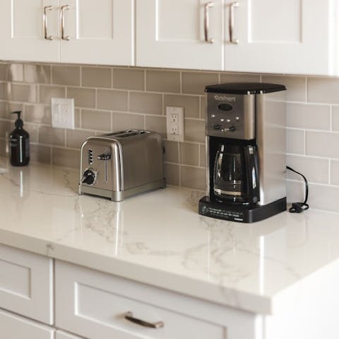 Wake up to the smell of fresh coffee in the morning
