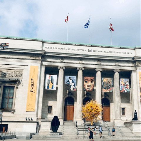 Visit the Montreal Museum of Fine Arts, a five-minute walk away