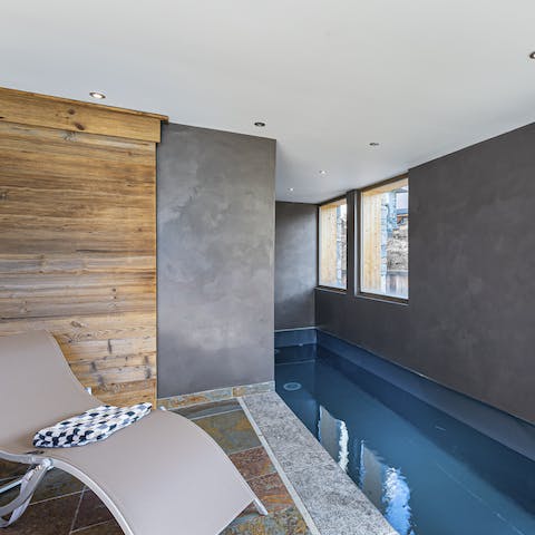 Build muscles up for skiing in the small wading pool