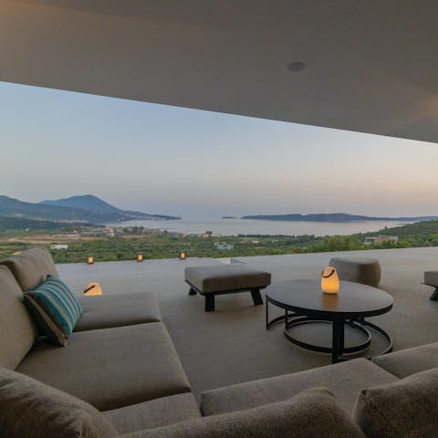 Enjoy sundowners with a spectacular view on one of the many terraces