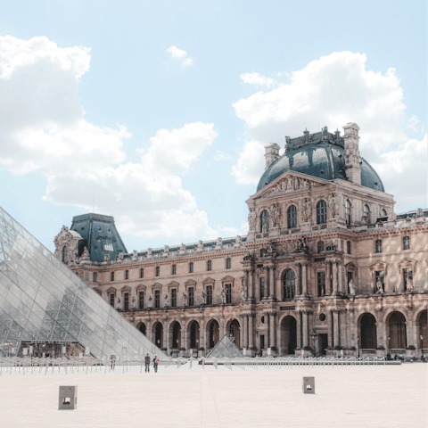 Wander through the Louvre, which is just a six-minute stroll away