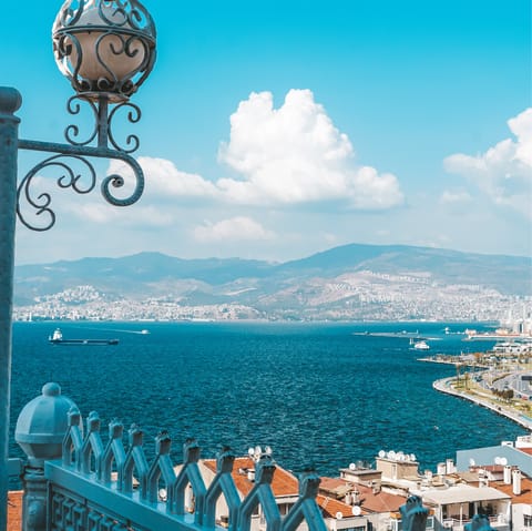 Soak up the views from the top of the İzmir Historical Elevator Building, 350 metres away