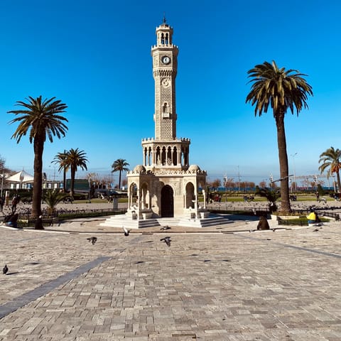 Head into the heart of Izmir and visit the famous clock tower