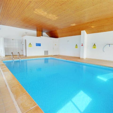 Shelter from the breeze and take a swim in the communal indoor heated pool 