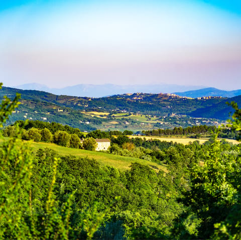 Explore the rolling Umbrian countryside with hikes and drives