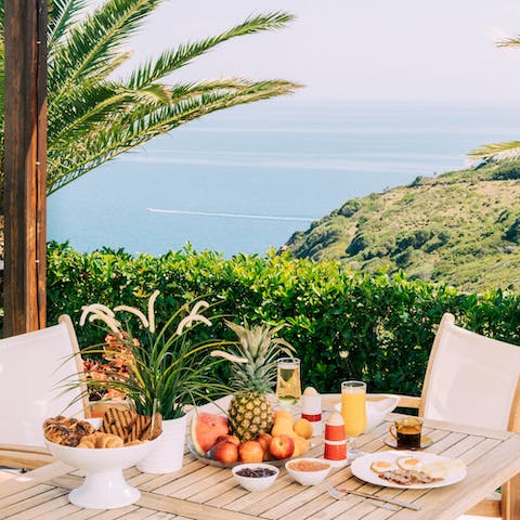 Enjoy a mouth-watering breakfast with views