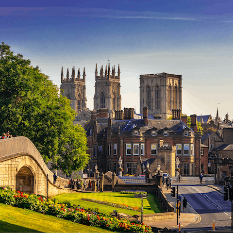 Visit the magnificent York Minster, a fifteen-minute walk from your doorstep