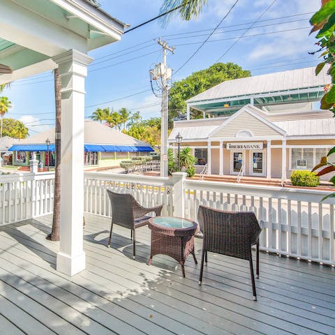 Watch the world go by from the front porch