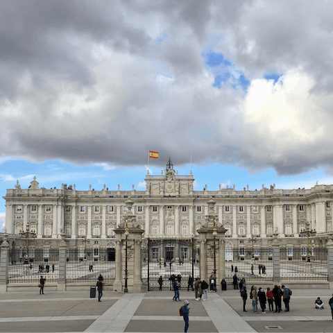Visit the Royal Palace of Madrid, just under thirty minutes away by Metro