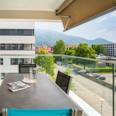 Relax on the balcony and breathe in the fresh mountain air