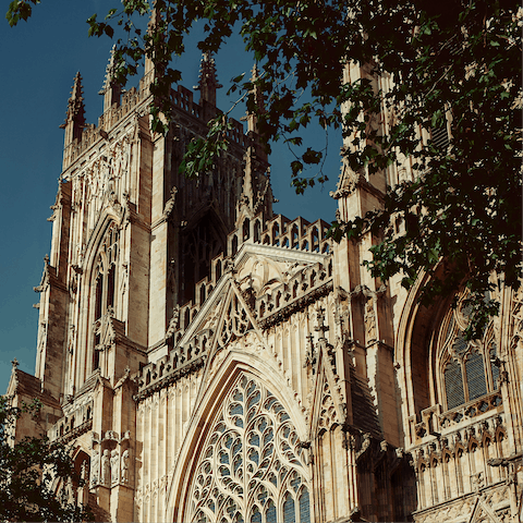 Visit the gothic York Minster Cathedral, a  fourteen-minute walk from home