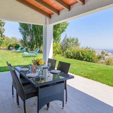 Light the barbecue and savour leisurely meals on the terrace