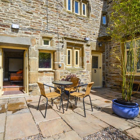 Savour your morning cuppa on the secluded patio