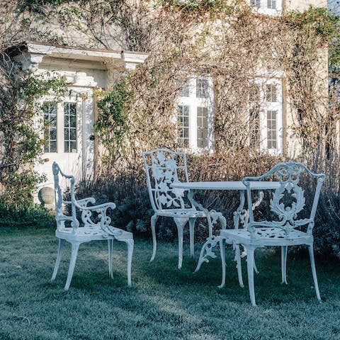 Start your days with a coffee outside in the garden amidst the crisp country air 