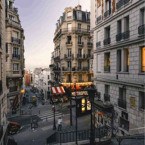 Explore Paris from your location in the lively 10th arrondissement 