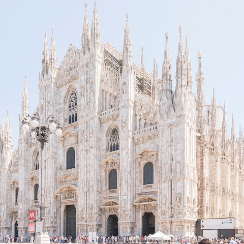See the sights of Milan – the Duomo is just a fifteen-minute drive or Metro ride